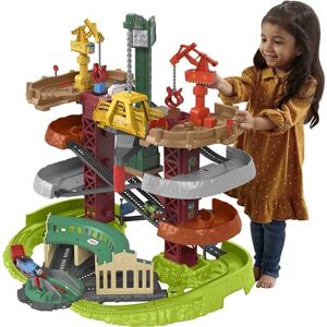 Thomas & Friends Cofret Super Tour : Trains et Grues de Fisher-Price, train motorisé et piste pour enfants à partir de 3 ans, GXH09 - Publicité