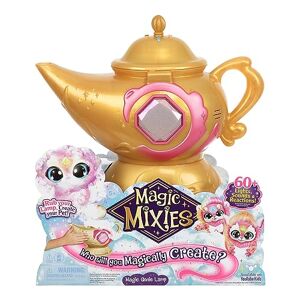 Giochi Preziosi Magic Mixies Lampe magique de couleur rose, jouet interactif, jeu de magie avec poupée d'un génie Mixie, avec lumières, sons et effets de brouillard, pour enfants à partir de 5 ans, célèbre - Publicité