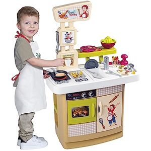 Smoby Super Benny La Cuisine des délices, 7600310916, 3 Ans, Accessoires de Cuisine Vraiment, Tablier Inclus, 32 Accessoires, Livre de Cuisine - Publicité