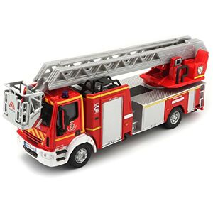 Bburago Burago- Iveco Maisto France-32001-Camion de Pompiers Magirus 150E 28-Véhicule Miniature-Échelle 1/55, 32001, Unique - Publicité