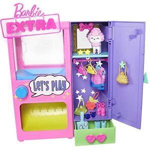 Barbie Extra Coffret Dressing Extra avec 20 éléments de Jeu Dont 1 Caniche, 1 Armoire et 1 Bouton pour Un Choix Surprise d’Accessoires, Jouet Enfant, HFG75 - Publicité