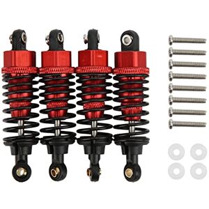 Yosoo Health Gear Lot de 4 Amortisseurs RC, Ensemble D'amortisseurs à Huile RC Réglables en Alliage D'aluminium pour Tamiya TT-01 TT-02 TA05 TL-01 TA03 MF-01X (Rouge) - Publicité