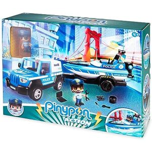 Pinypon Action - MD Action Figure, Pickup de Police avec Bateau, 700016265, Multicolore - Publicité