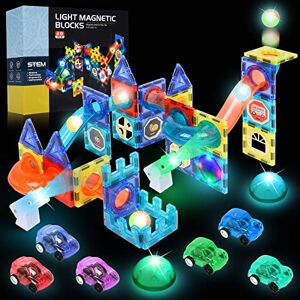 HIQE-FL 50 Pcs Jeu Bloc De Construction,Jeux Aimanté Enfant