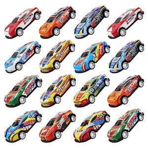 Hyakoz 16 Pièces lot Petites Voitures Jouets Metal Voiture de Cascade de Saut Voiture Jouet Cascadeuse Mini Voitures de Course Apporter Valise, pour Enfant Cadeau Jouet Fille Garcon 2 3 4 Ans et Plus - Publicité