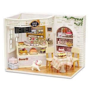 Fsolis DIY Dollhouse,Kit Miniature avec des Meubles de Maison de Poupée,3D Dollhouse en Bois 1:24 Salle avec Lumières LED pour Enfants et Adultes - Publicité
