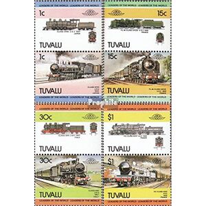 Prophila Collection Tuvalu 248-255 Couples (complète.Edition.) Neuf avec Gomme Originale ** MNH 1984 Locomotive (Timbres pour Les collectionneurs) vehicules sur Rails/funiculaire - Publicité