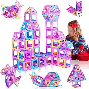 KayQidee 36PCS Construction Magnetique Enfant Blocs Construction Magnétiques Jouet Cadeaux D'anniversaire de Noël pour 3 4 5 6 ans Garcon Fille - Publicité