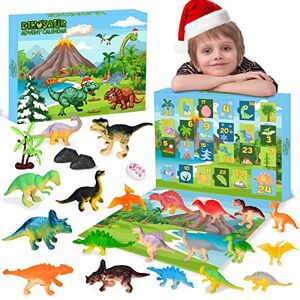 KISPATTI Calendrier de L'avent Dinosaure 2023, Calendrier de L'avent Kinder Fille Garcon, 24 Dinosaures Jouets, Cadeaux de Noël Enfants pour Enfants Fils Petit-Fils Frère Neveu - Publicité