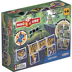 Geomag MagiCube 145 Jungle animals Constructions Magnétiques et Jeux Educatifs, 6 Cubes Magnétiques - Publicité