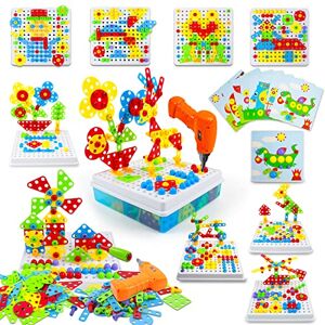 Symiu Jouet Enfant 3 Ans Jeux de Société STEM Kit Mosaique Puzzle 3D Construction 223 Pcs Educatif pour Bricolage Jouet Fille Garcon 3 4 5 Ans Idée Cadeau de Noël - Publicité