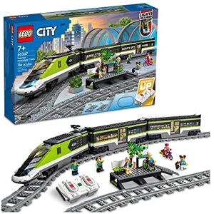 Lego City Express 60337 Jeu de train de passagers télécommandé, cadeaux pour enfants, garçons et filles avec phares fonctionnels, 2 entraîneurs et 24 pièces de piste - Publicité