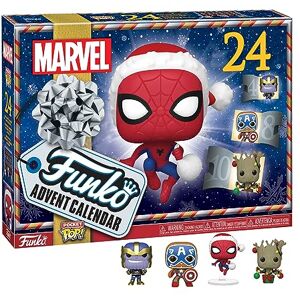 Funko Advent Calendar: Marvel Holiday Groot Marvel Comics- Calendrier de L'avent 24 Jours de Surprise Mini-Figurine en Vinyle à Collectionners Boîte Mystère Idée de Cadeau - Publicité