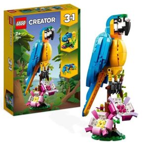 Lego Creator 3-en-1 31136 Le Perroquet Exotique, Figurines Animaux De La Jungle, Avec Grenouille Et Poisson Blanc TU - Publicité