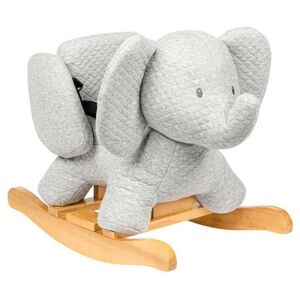 Nattou - Bascule Éléphant En Jacquard Tembo - 64 X 34 Cm - 10 À 36 Mois - 100% Coton - Gris Gris TU - Publicité