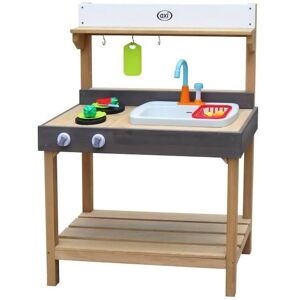 Axi Rosa Cuisine Enfant En Bois Cuisine De Jeu Multifonctionnelle Jouet À Sable & Eau Avec Kit D'accessoires De 17 Pièces Marron TU - Publicité