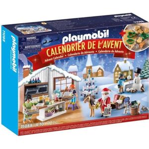 Calendrier De L'avent Playmobil - Pâtisserie De Noël - 4 Personnages Et Accessoires Bleu TU - Publicité