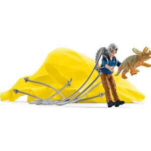 Sauvetage En Parachute, Coffret Schleich Avec 1 Parachute, 1 Figurine Humaine Et 1 Dinosaure, Ensemble De Jouets Préhistoriques De Jaune TU - Publicité