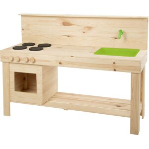 Kids In The Garden Cuisine d'été en bois pour enfants cuisy xl Beige 120x88x44cm