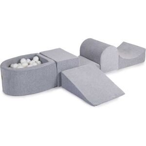 MeowBaby Set de mousse gris clair balles Blanc