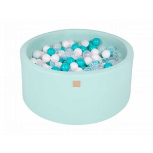 MeowBaby Menthe Piscine à balles Turquoise/Transparent/Blanc H40cm Multicolore 90x40x90cm