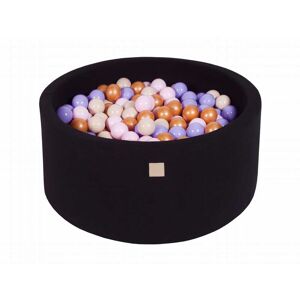 MeowBaby Noir Piscine à balles Doré/Beige/Rose Pastel/Épais H40cm Multicolore 90x40x90cm