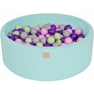 MeowBaby Menthe Piscine à balles Rose Pastel/Gris/Violet/Vert Clair H30 Multicolore 90x30x90cm