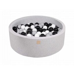 MeowBaby Gris clair Piscine à balles Noir/Gris/Blanc H30cm Multicolore 90x30x90cm