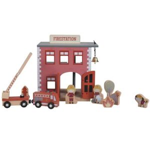 Little Dutch Caserne de pompiers en bois + figurines pour circuit - Publicité