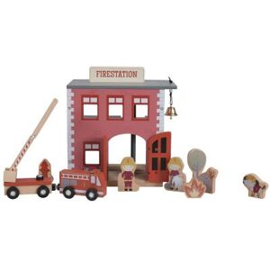 Little Dutch Caserne de pompiers en bois + figurines pour circuit - Publicité