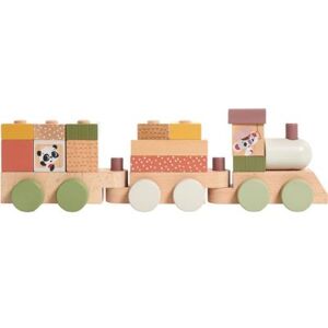 Train de construction en bois Boho Chic