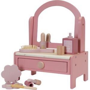 Coiffeuse de table en bois rose enfant