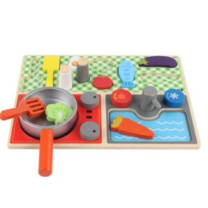 Générique Enfants en Bois Set de Jouets Cuisine Pretend Jouer Cuisine Playset Gjj248 - Publicité