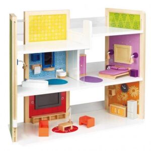 Hape Maison de poupée en bois Dream House 23 pièces Multicolore - Publicité
