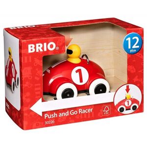 Brio 30226 Voiture de course push and go rouge Orange - Publicité