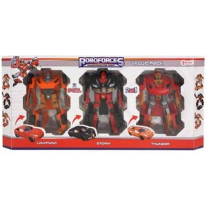 Non communiqué Toi-Toys Roboforces robot transformateur 10 cm 3-pièces Orange - Publicité