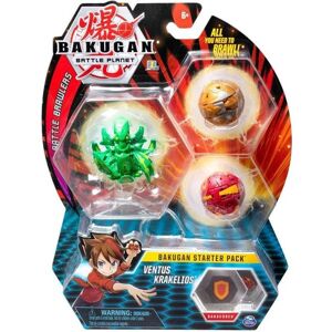 Pour bakugan - pack de demarrage ventus krakelios : 3 boules (verte rouge brune verte) - battle planet Rouge - Publicité