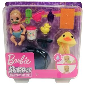 Mattel GHV84 Barbie Skipper Babysitter Inc Dolls Baby with Bathtub and Accessories Playset - Publicité