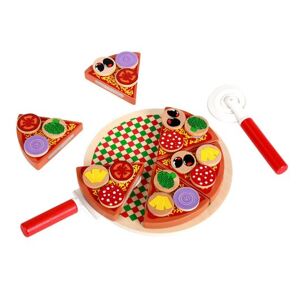 Générique Pizza Jouets En Bois Alimentation Simulation Cuisine Arts de La Table Enfants Cuisine Pretend BT126 - Publicité