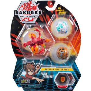 Bakugan pack de demarrage pyrus phaedrus : 3 boules (blanche rouge brune) - battle planet Rouge - Publicité