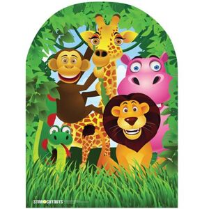 Générique STAR CUTOUTS Figurine en carton passe-tête enfants Dessin les animaux de la jungle Hauteur 120 CM Multicolors - Publicité