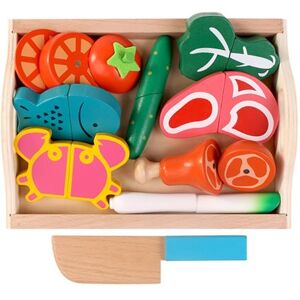 Non communiqué Ensemble De Nourriture En Bois Jouet De Cuisine 10Pcpour Enfants Multicolore MK136 - Publicité