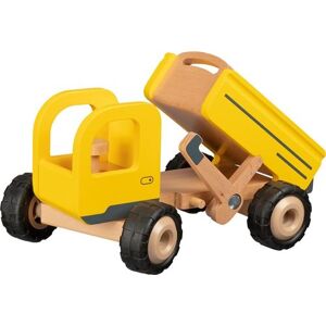 Goki camion à benne basculante bois jaune junior 14,5 x 25 cm Jaune - Publicité