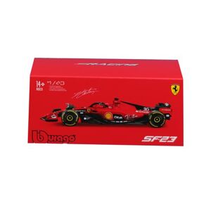 Véhicule Bburago 1/43 Ferrari SF 2023 Formule 1 avec casque Leclerc Multicolore - Publicité