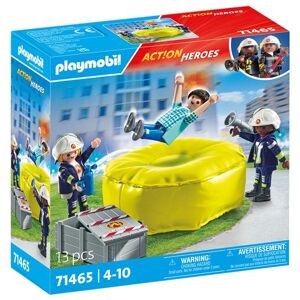 Playmobil Action Heroes 71465 Pompiers avec coussin de sauvetage Multicolore - Publicité
