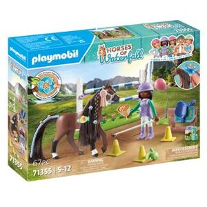 Playmobil Horses of Waterfall 71355 Zoe & Blaze avec parcours d'obstacles Multicolore - Publicité