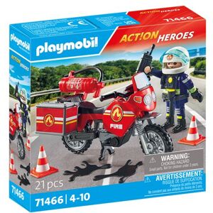 Playmobil Action Heroes 71466 Pompier et moto Multicolore - Publicité