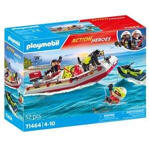 Playmobil Action Heroes 71464 Bateau de pompier et scooter des mers Multicolore - Publicité