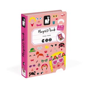 Jeu Janod Magnéti'Book Crazy Faces fille 55 magnets Rose Rose - Publicité