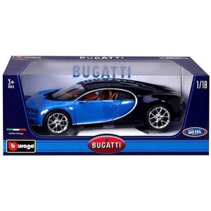 Voiture Bburago Bugatti Chiron 1:18 Bleu Neutre - Publicité